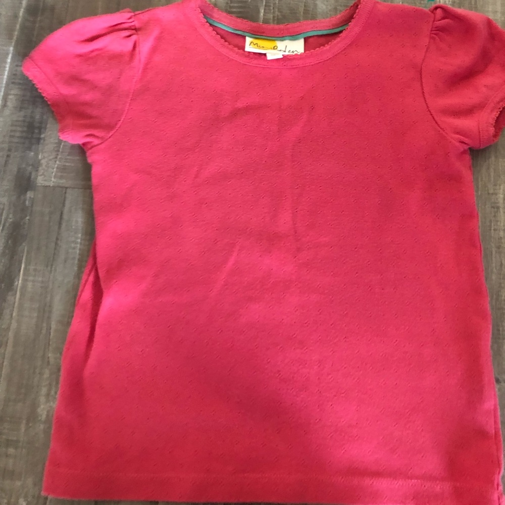 Mini boden pink girls t-shirt size 7/8
